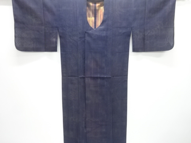 JAPANESE KIMONO / MICHIYUKI COAT FOR SUMMER / WOVEN KASURI PATTERN
